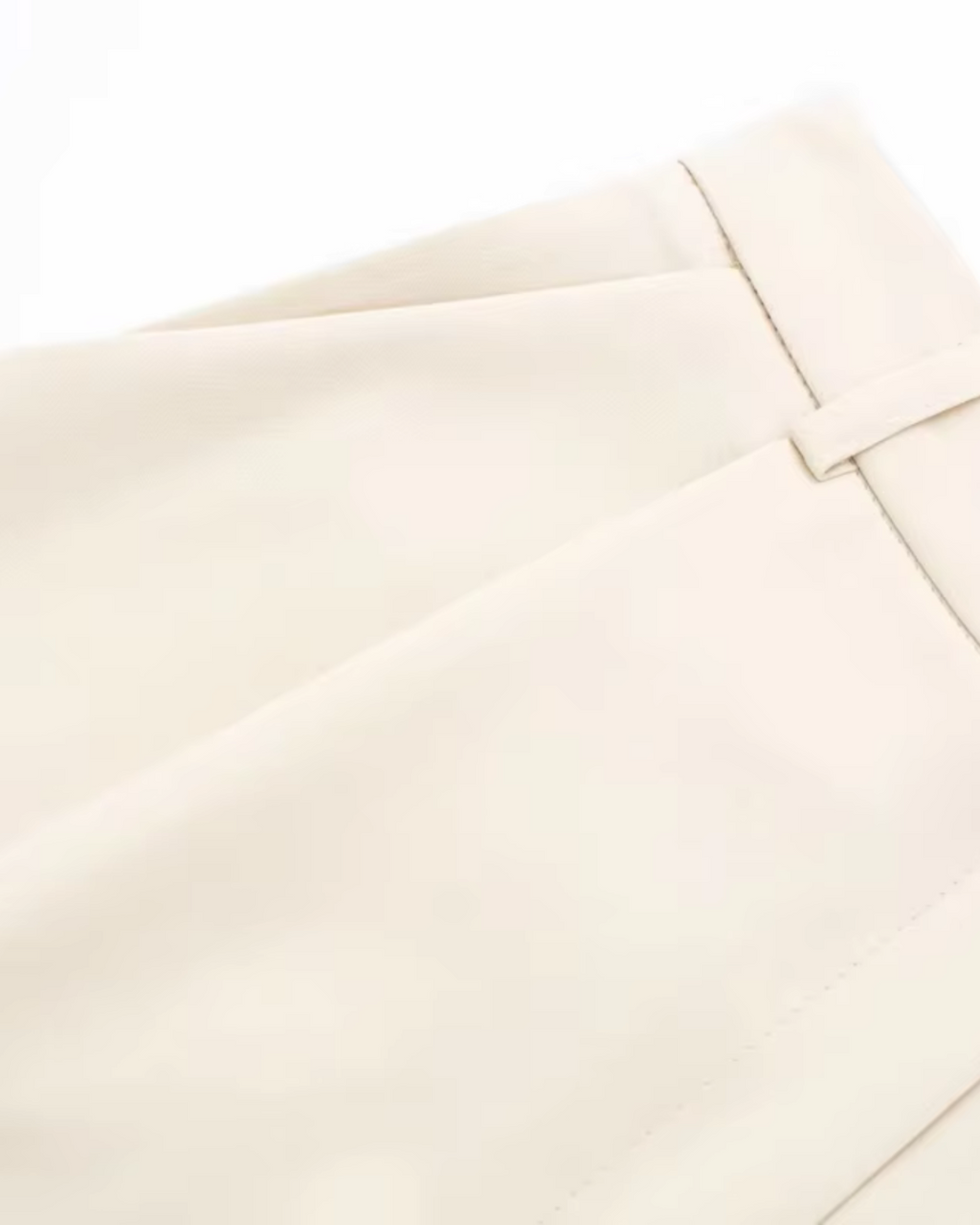 Elegante chique beige pantalon met wijde pijpen voor Dames