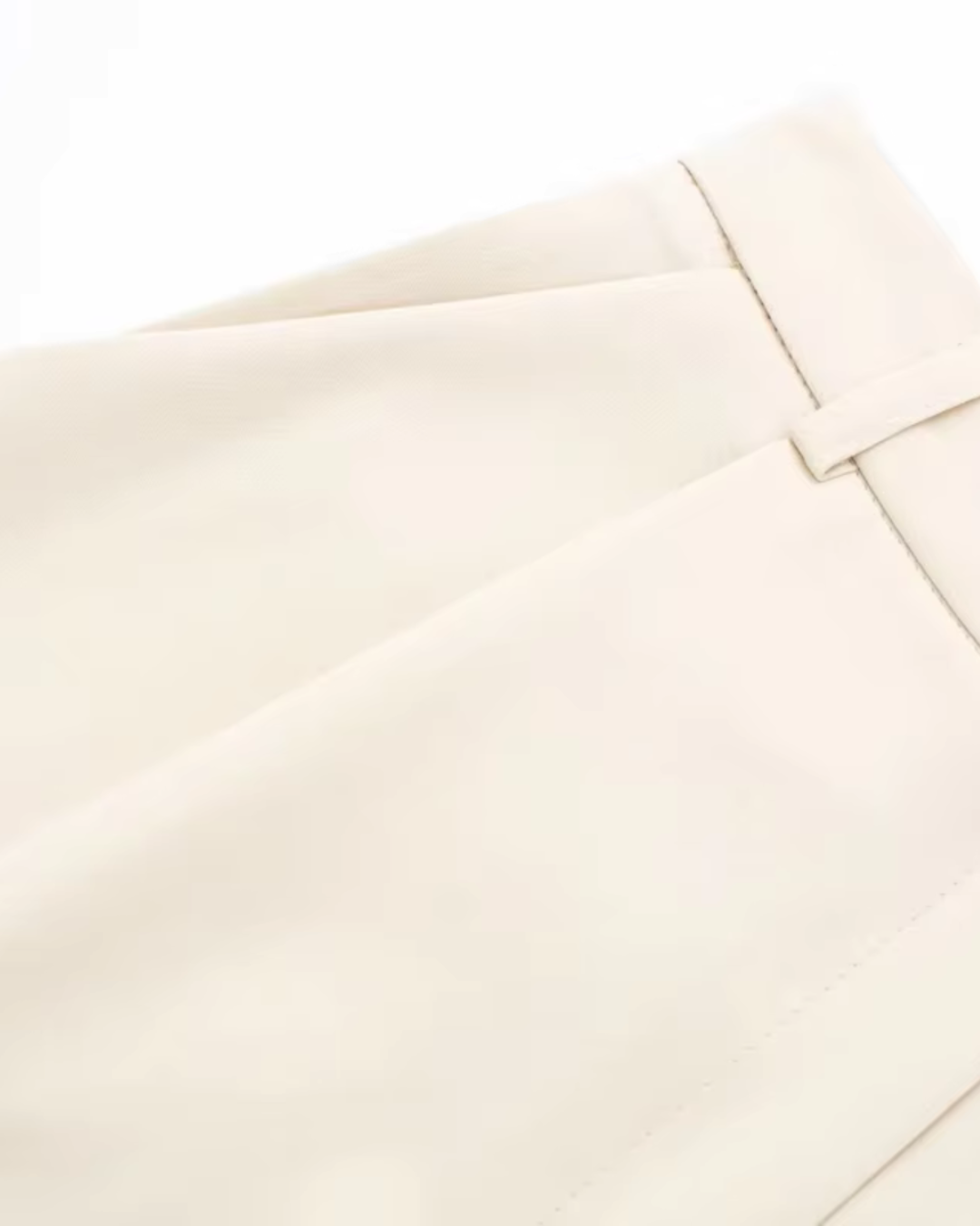 Elegante chique beige pantalon met wijde pijpen voor Dames