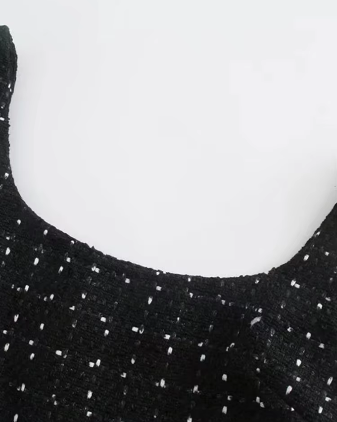 Chique Vintage Zwarte Mini Jurk met Parels voor Dames