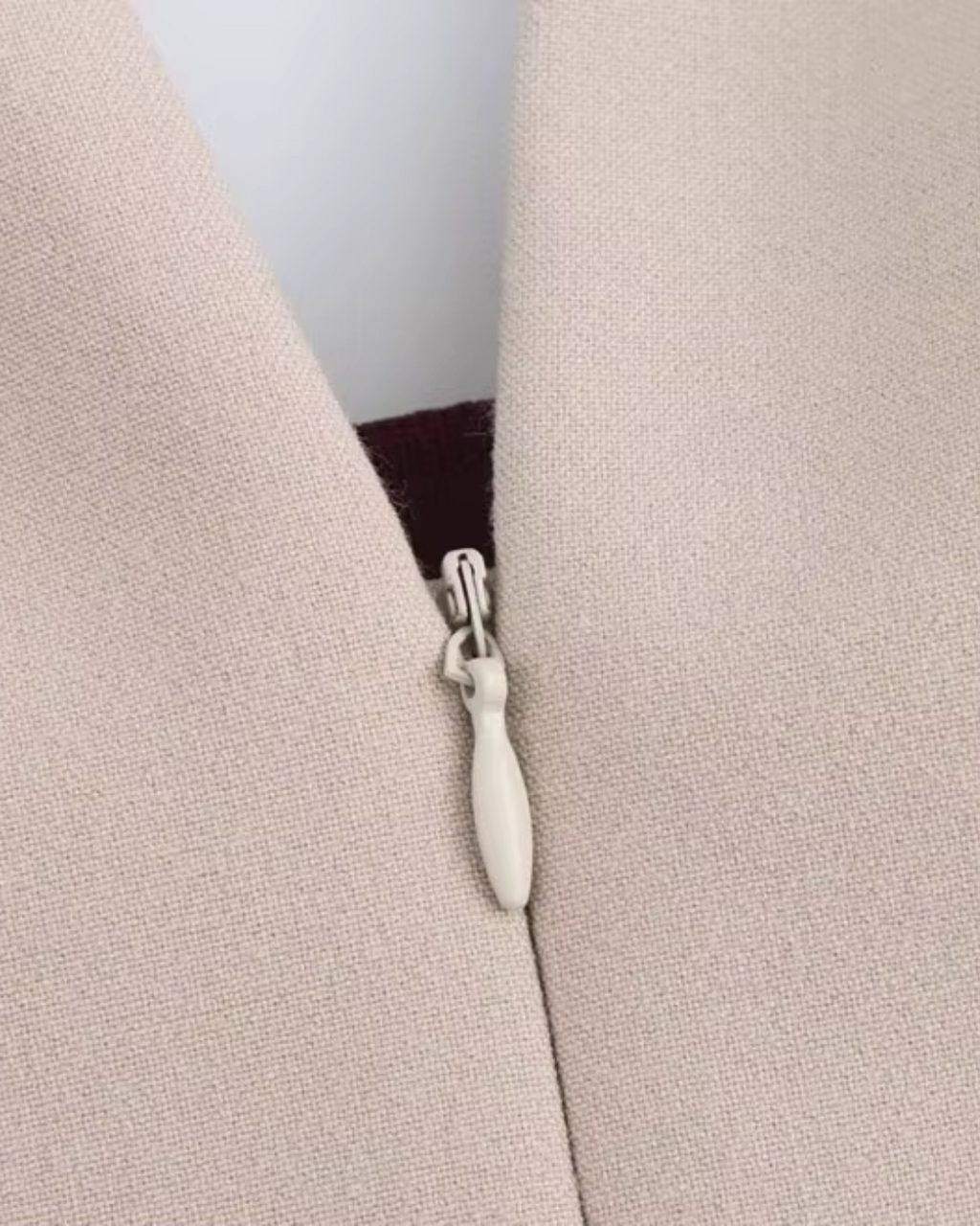 Patchwork Mini Beige Jurk voor Dames