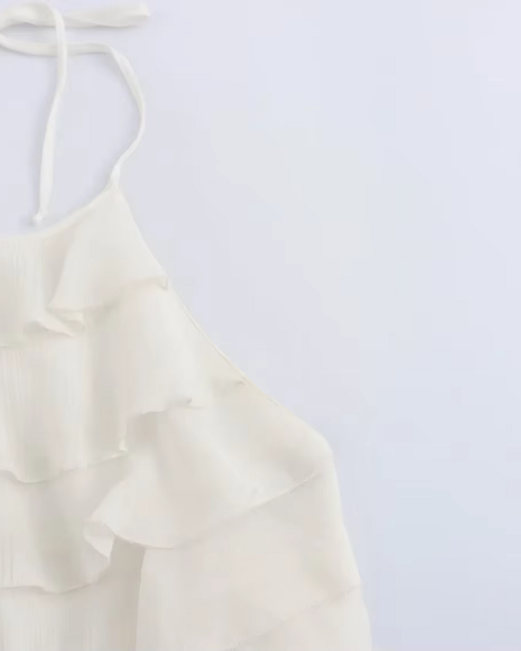 Haltertop met Ruches en Open Rug voor Dames