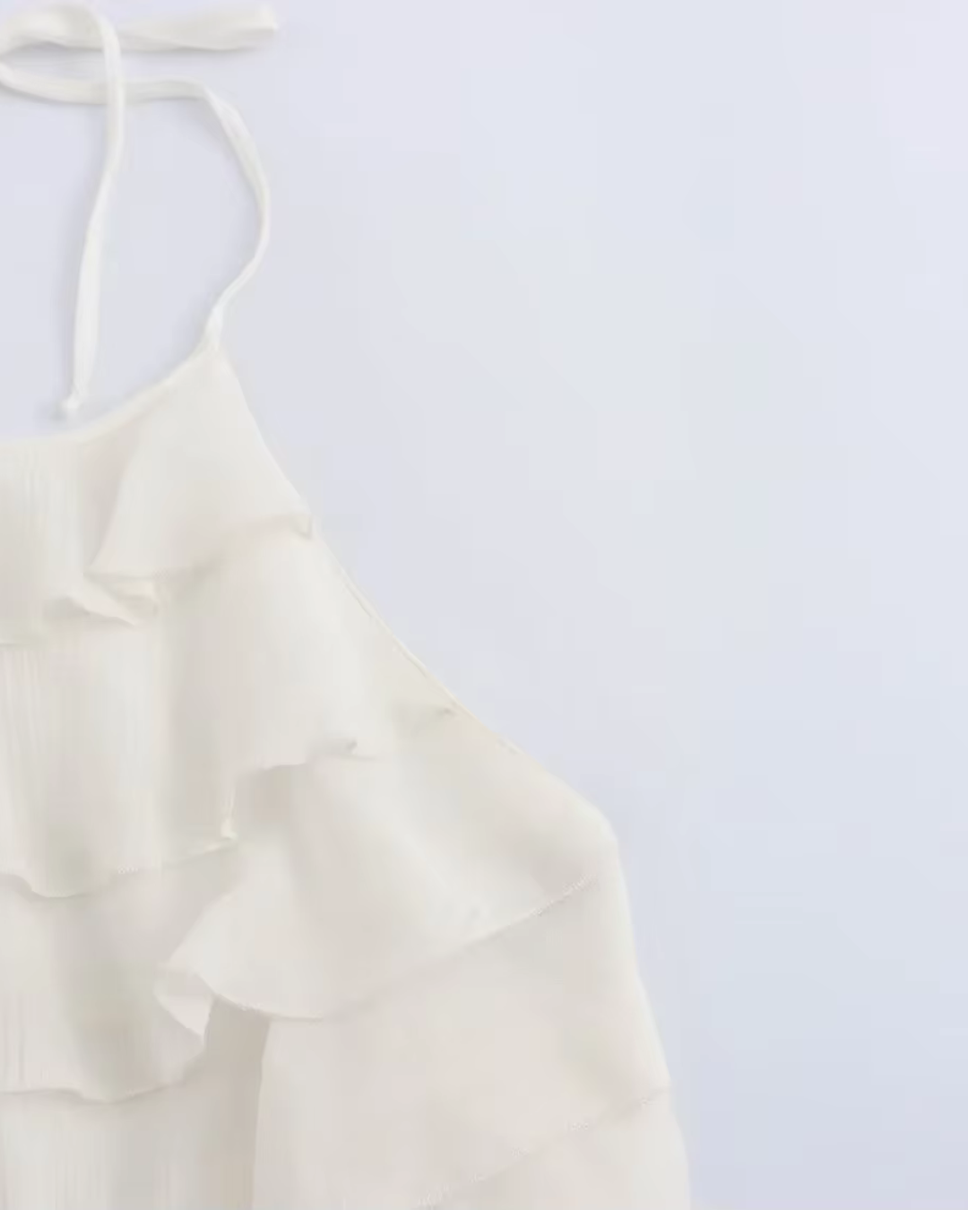 Haltertop met Ruches en Open Rug voor Dames