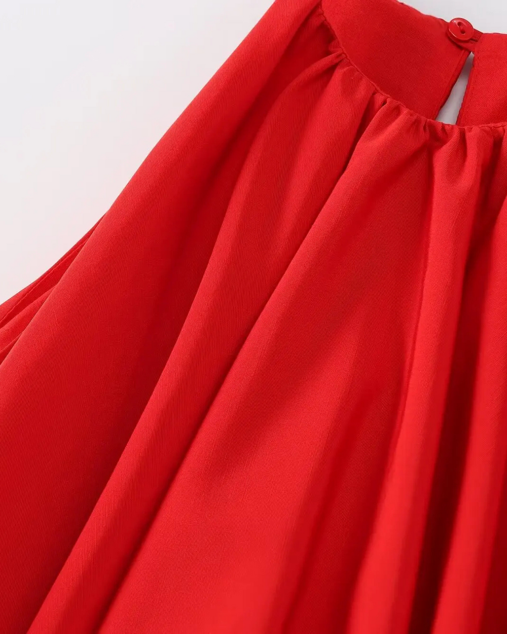 Chique Rood Halter Zomerjurkje voor Dames