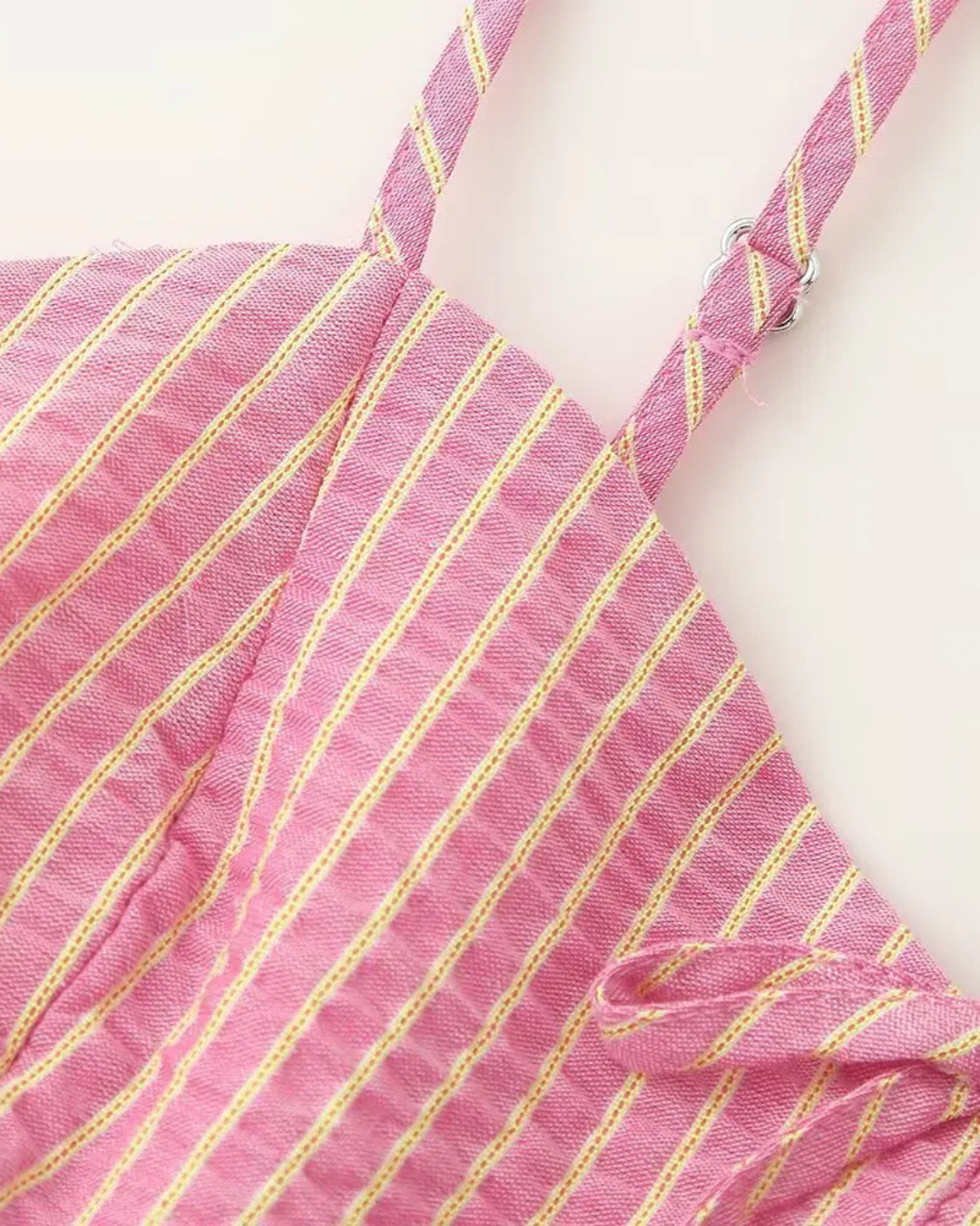 Zomerse 2-Delige Set - Gestreepte Backless Top met Strik & Wijde Broek voor Dames