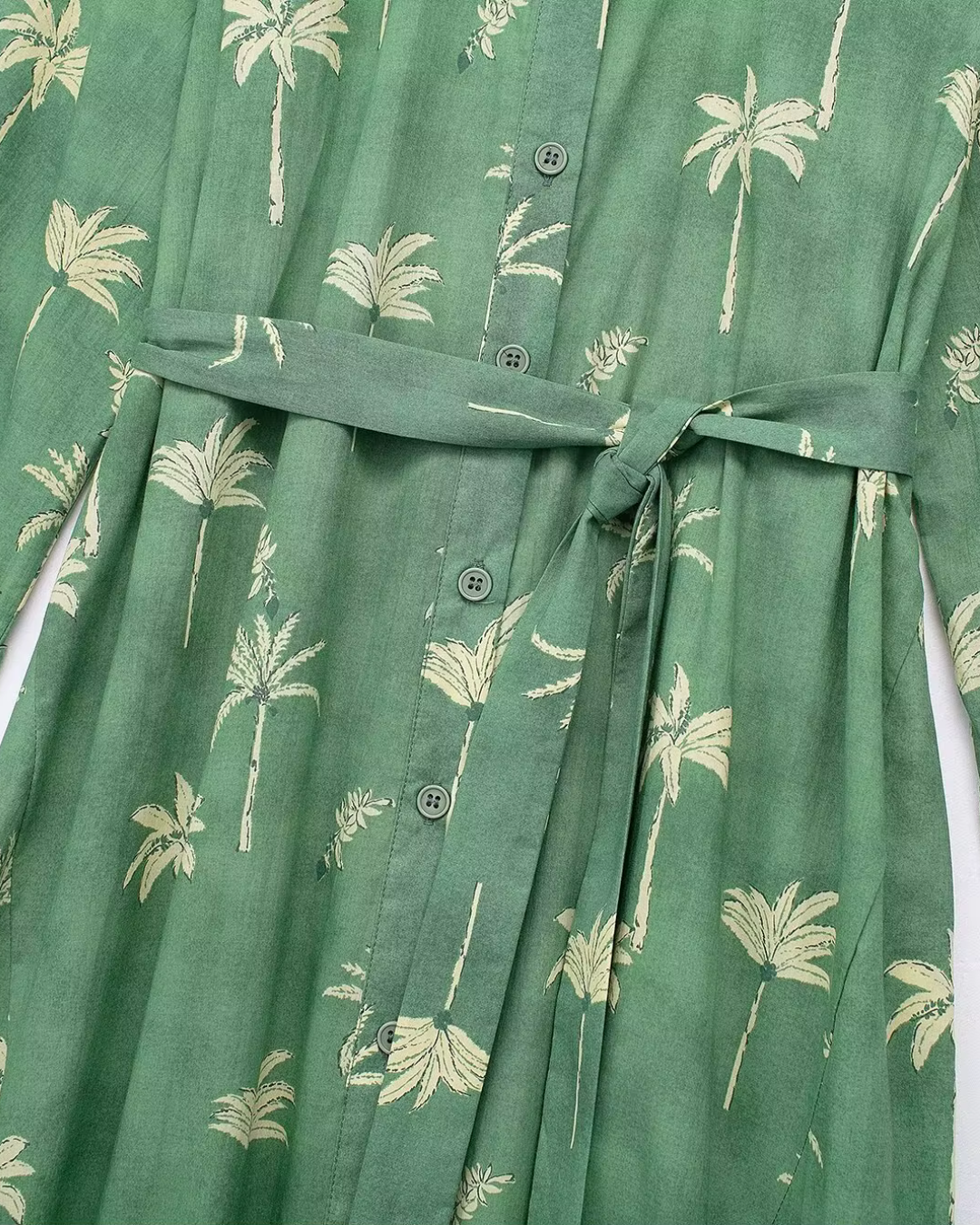 Vintage Chique Lentejurk met Print en Lange Mouwen voor Dames