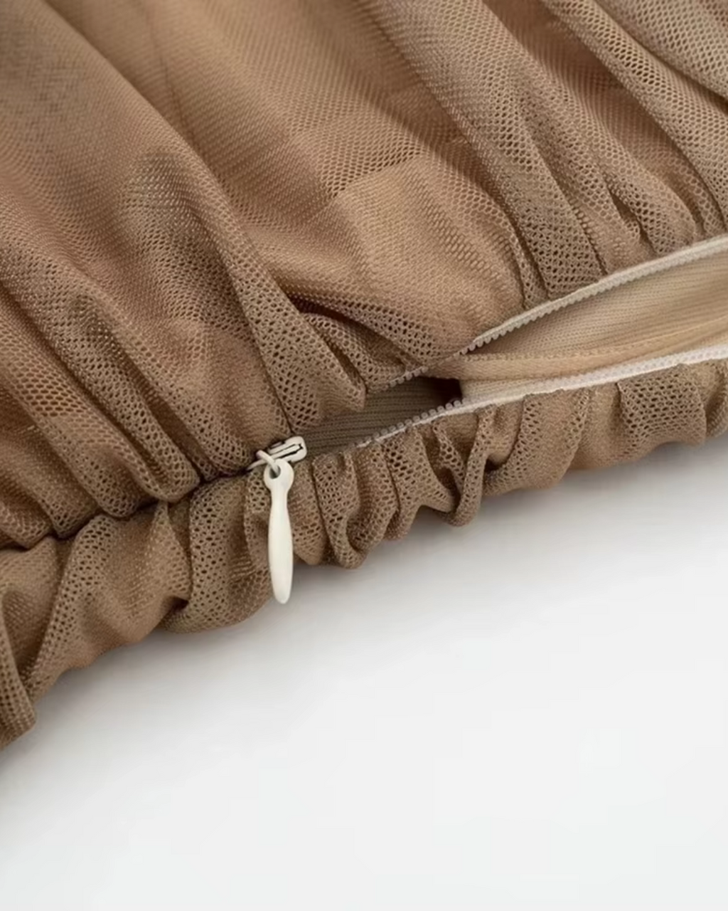 Elegante Tule Halter Midi Dress Met Kleurverloop Voor Dames