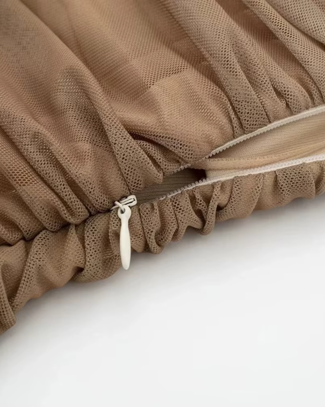 Elegante Tule Halter Midi Dress Met Kleurverloop Voor Dames