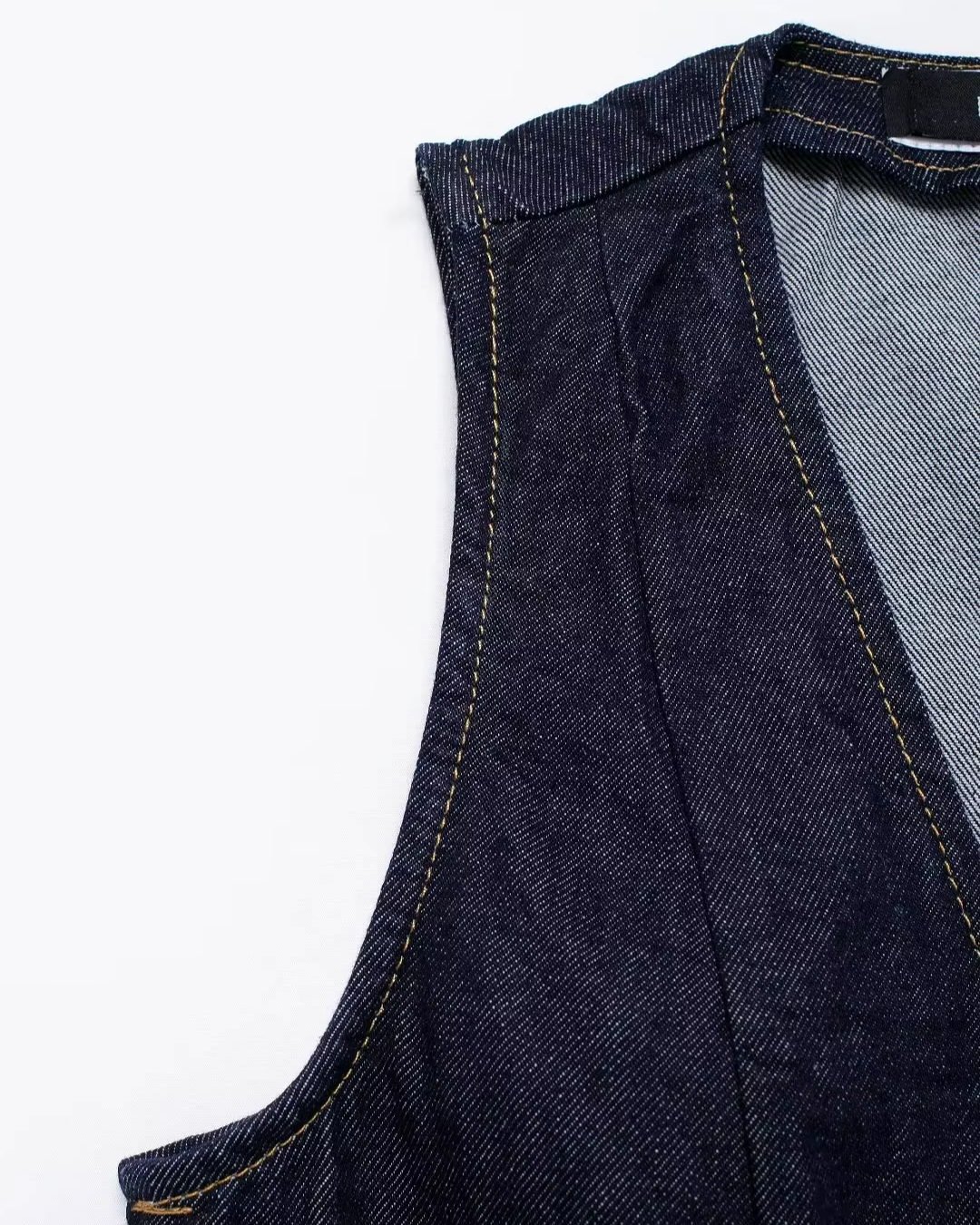 Vintage Denim Gilet en Broek Set voor Dames