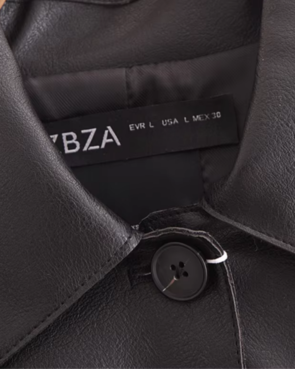 Stijlvolle Zwarte Diervriendelijke Leren Jas