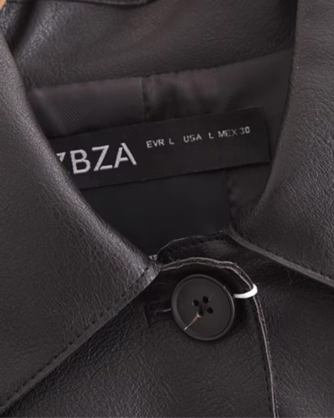 Stijlvolle Zwarte Diervriendelijke Leren Jas