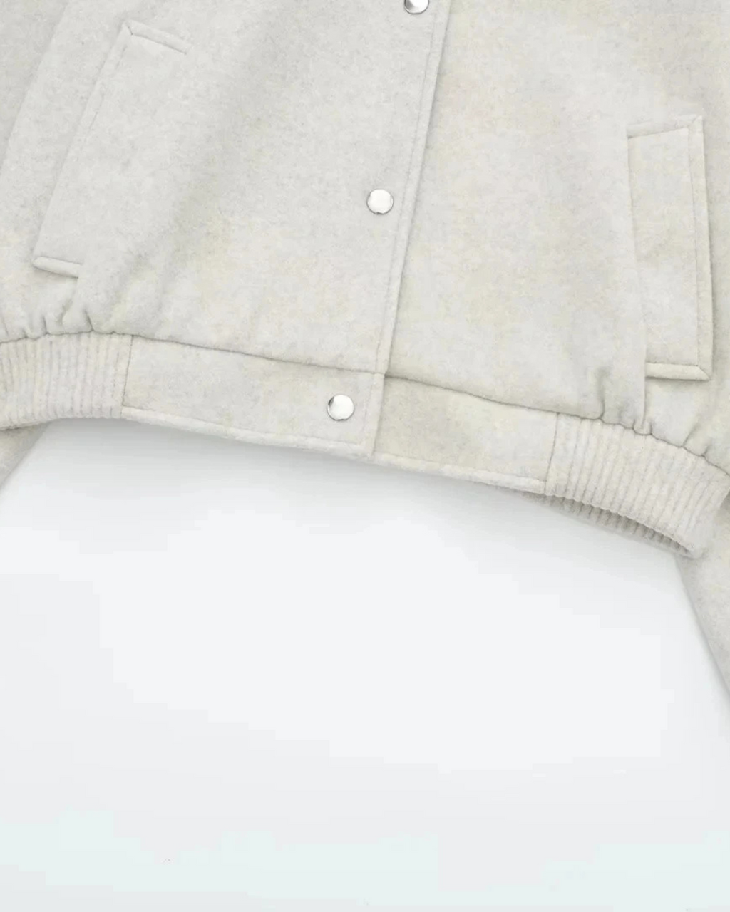 Cropped Tweed Bomberjack met Zakken en O-Hals voor Dames