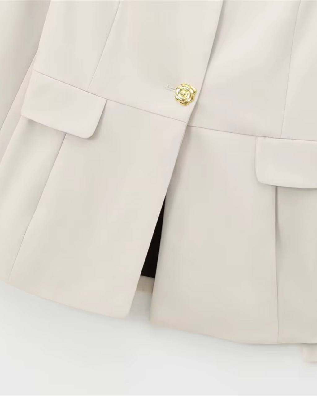 Slim Fit Colbert en Broek met Rechte Pijpen voor Dames