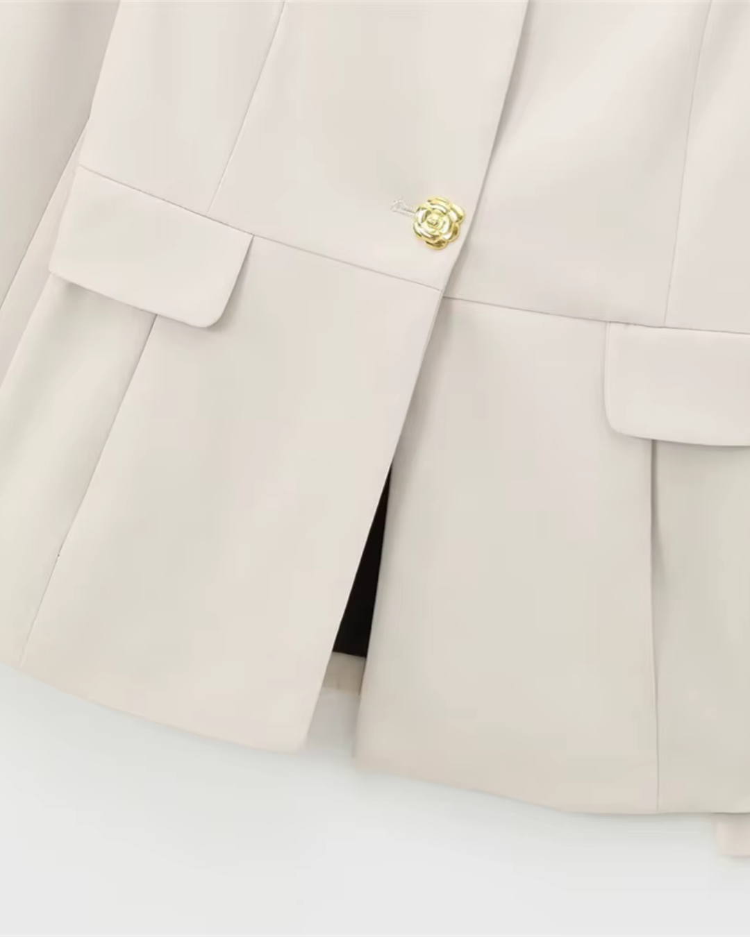 Slim Fit Colbert en Broek met Rechte Pijpen voor Dames