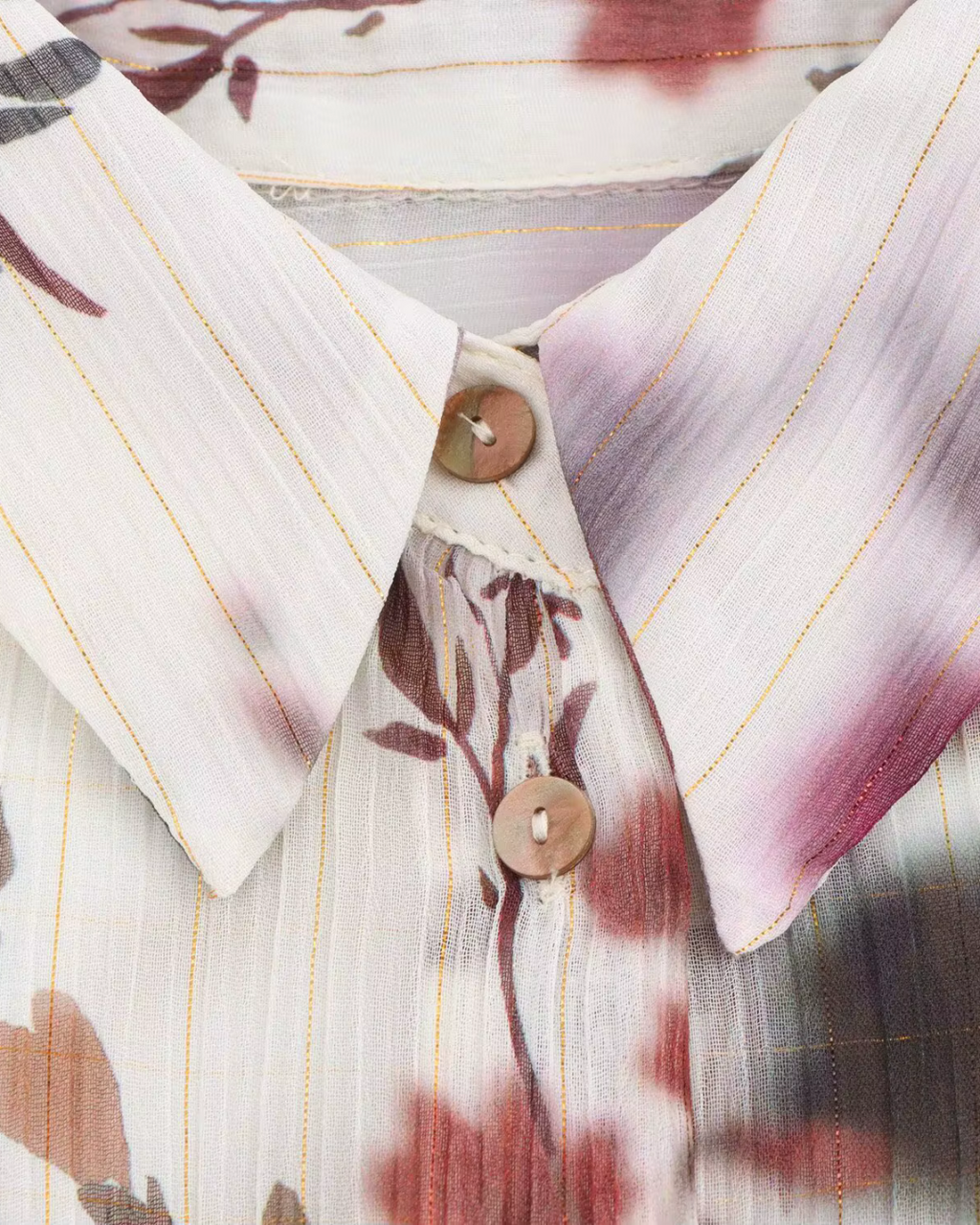 Vintage Bloemenprint Blouse met Flare Mouw voor Dames