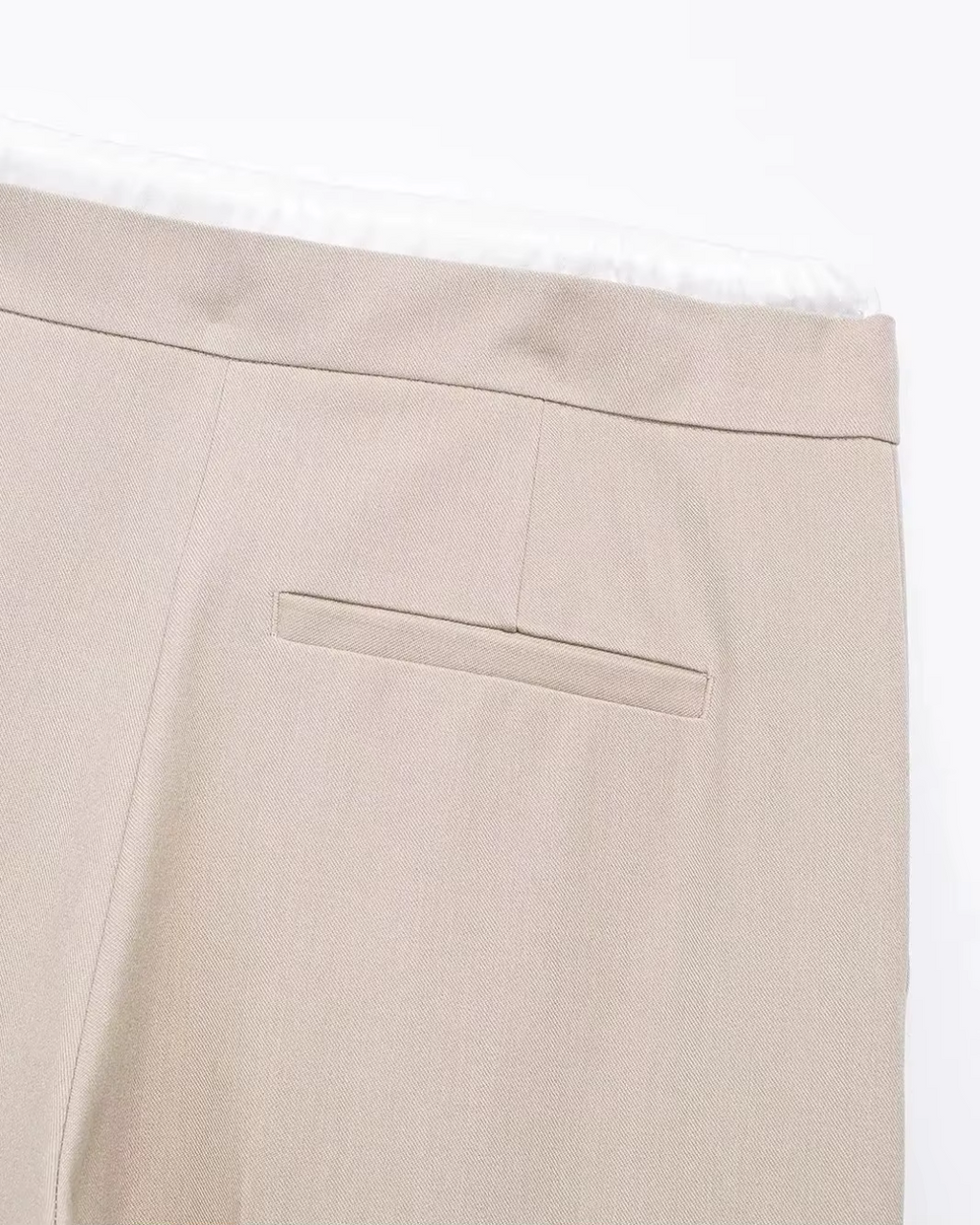 Vintage Rechte Broek met Trekkoord voor Dames