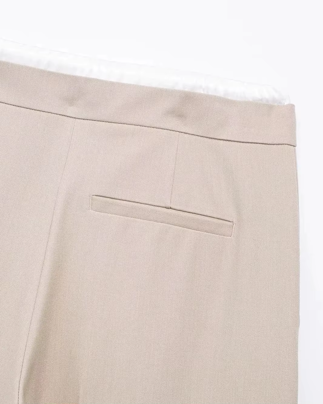 Vintage Rechte Broek met Trekkoord voor Dames