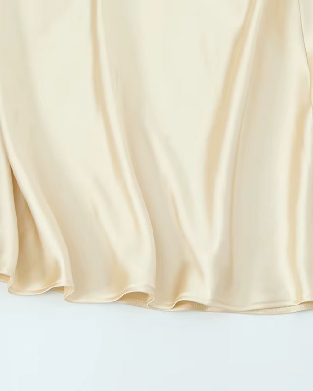 Beige Satijnen Midi Jurk Mouwloos en Backless voor Dames