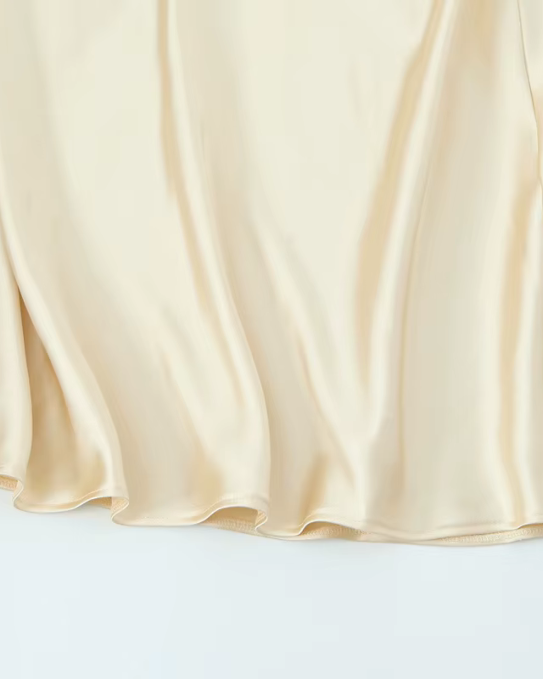 Beige Satijnen Midi Jurk Mouwloos en Backless voor Dames