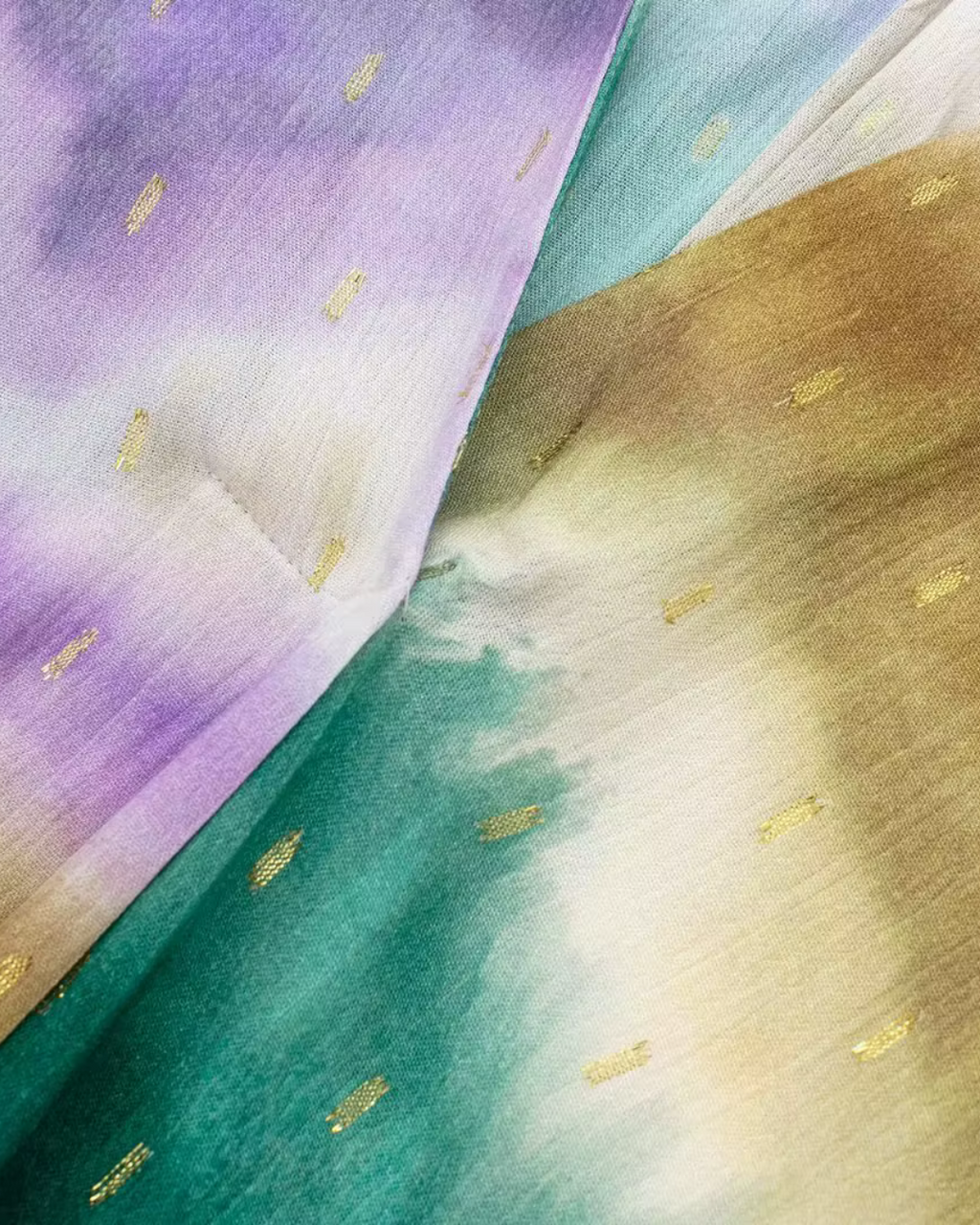 Chiffon Midi Jurk met V-Hals en Batwing Mouwen voor Dames