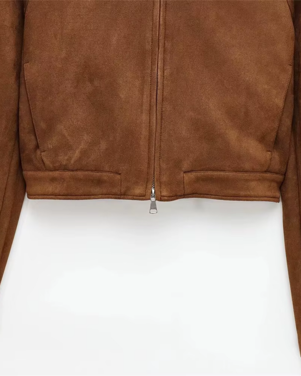 Suède Getextureerde Korte Zomer Jas voor Dames