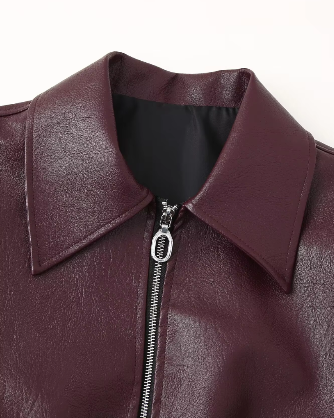 Vintage Oversized Leren Retro Jas voor Dames