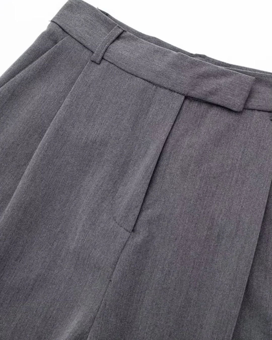 Elegante broek met wijde pijpen zonder riem voor Dames