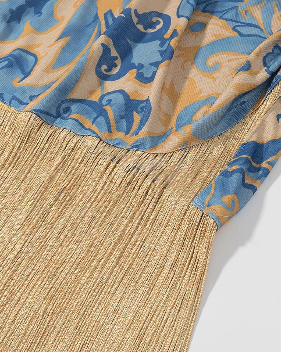 Zomerse Strandjurk met Kwastjes en Splitdetail voor Dames