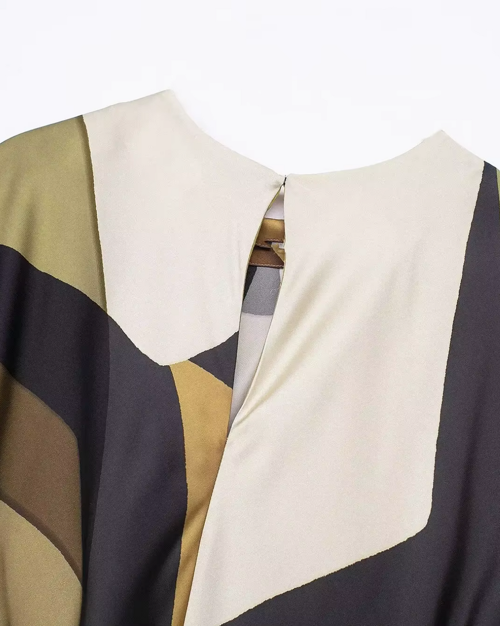 Vintage Geplooide Midi Jurk voor Dames