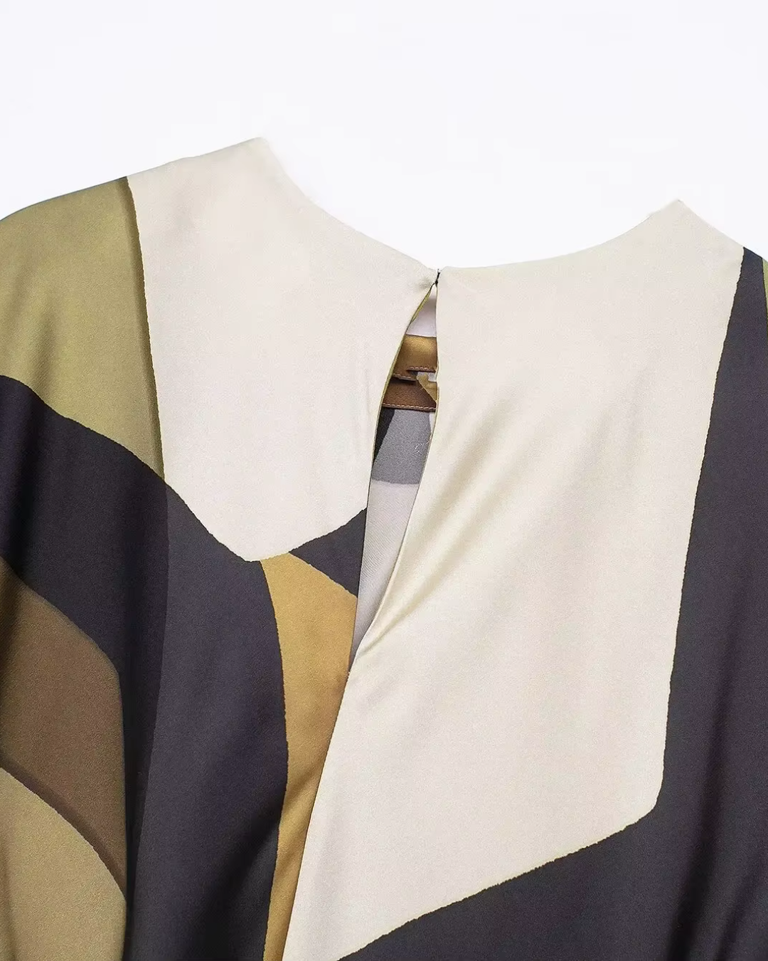 Vintage Geplooide Midi Jurk voor Dames