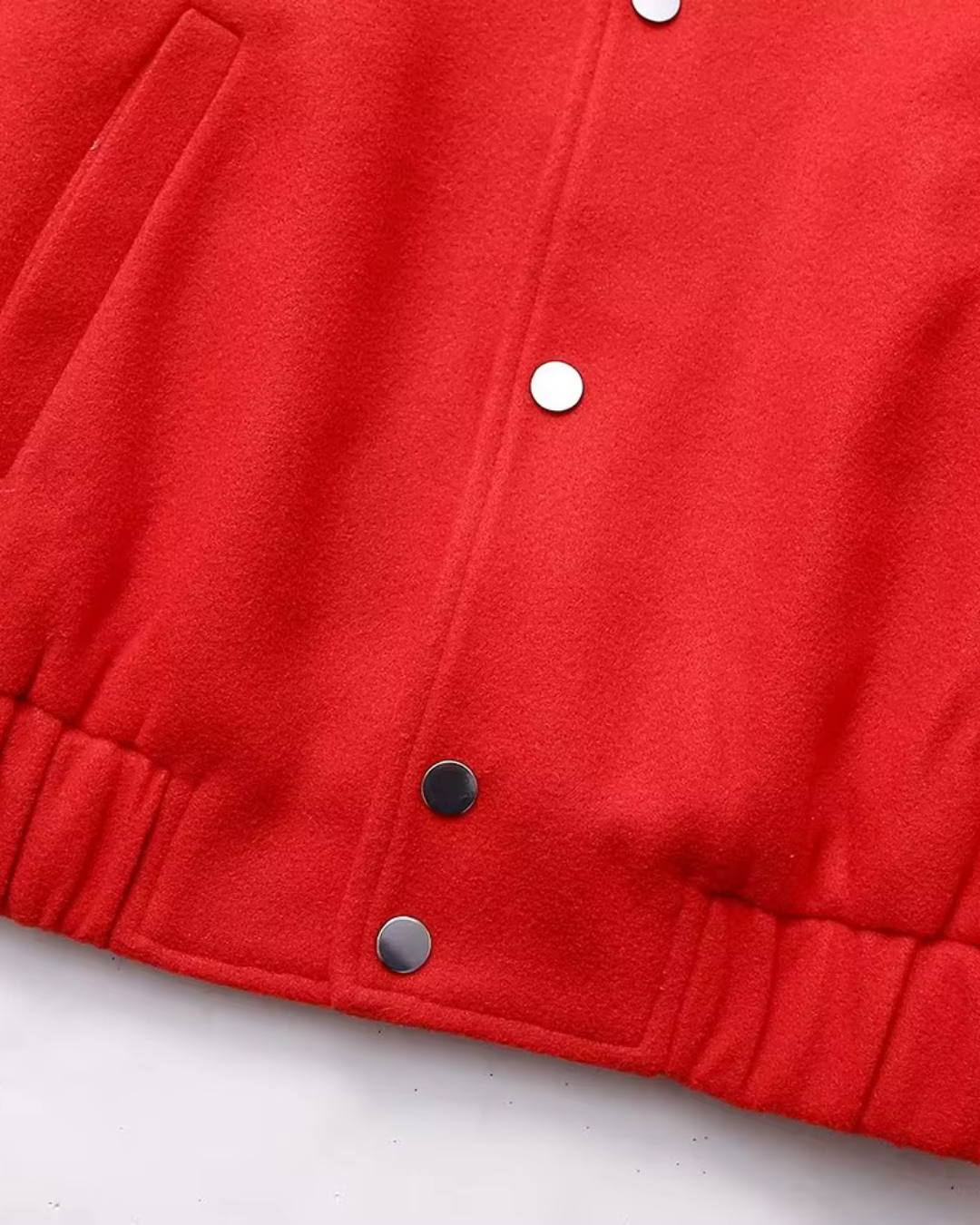 Casual Rood Jasje met O-hals en Knoopjes voor Dames