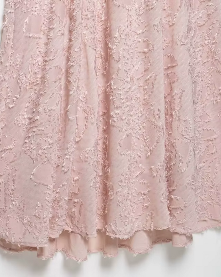 Getextureerde Halter Maxi-Jurk met Open Rug voor Dames