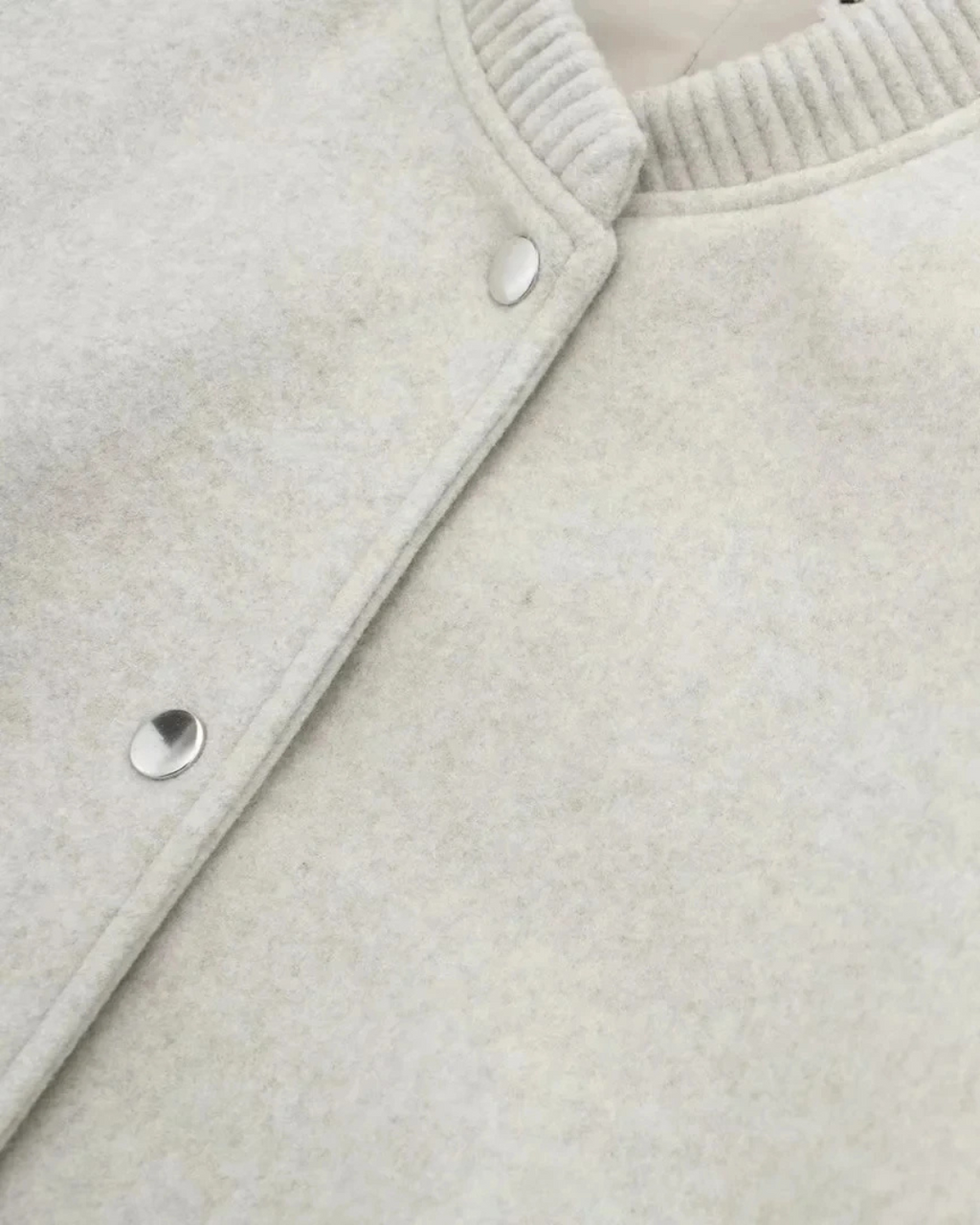 Cropped Tweed Bomberjack met Zakken en O-Hals voor Dames