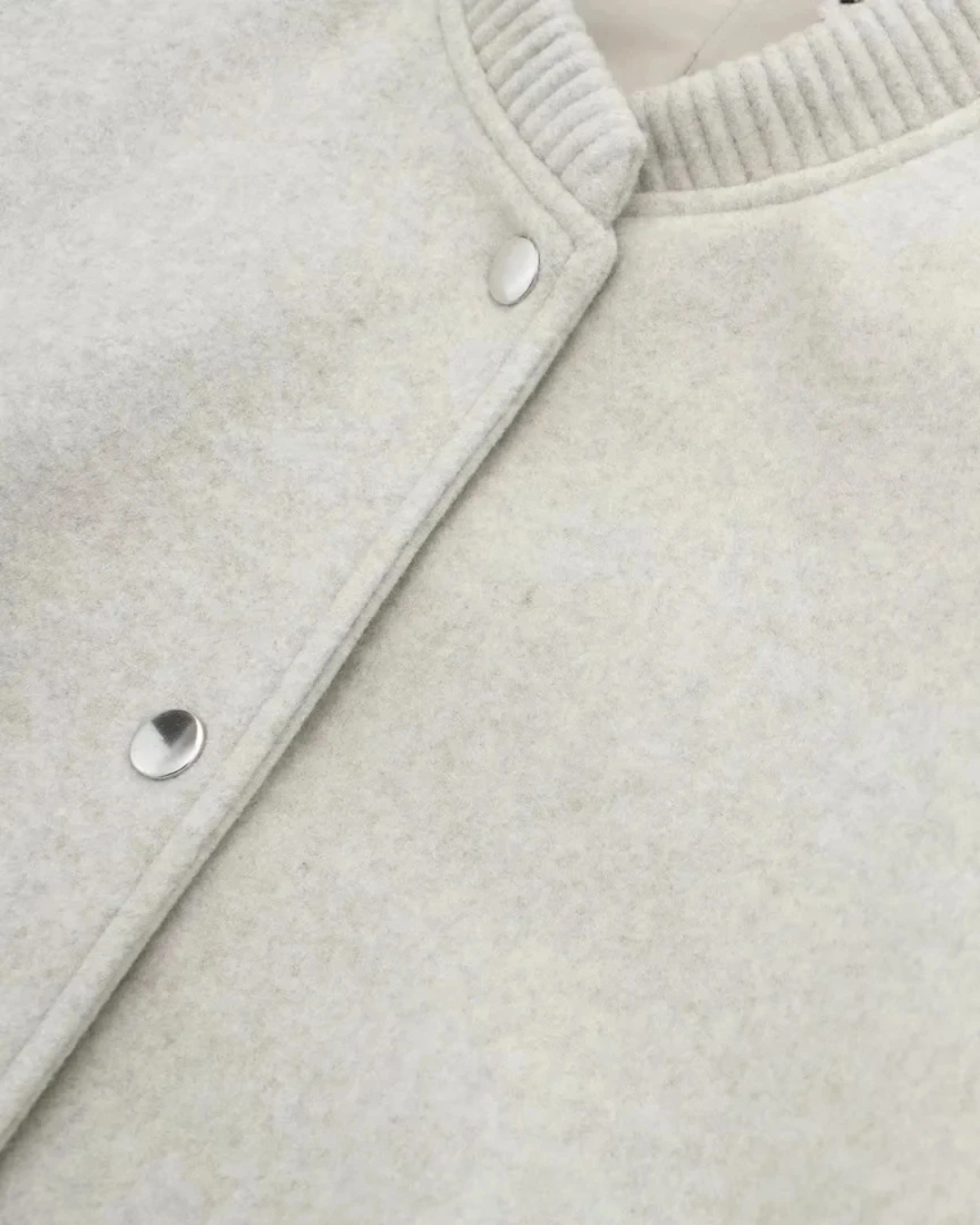 Cropped Tweed Bomberjack met Zakken en O-Hals voor Dames