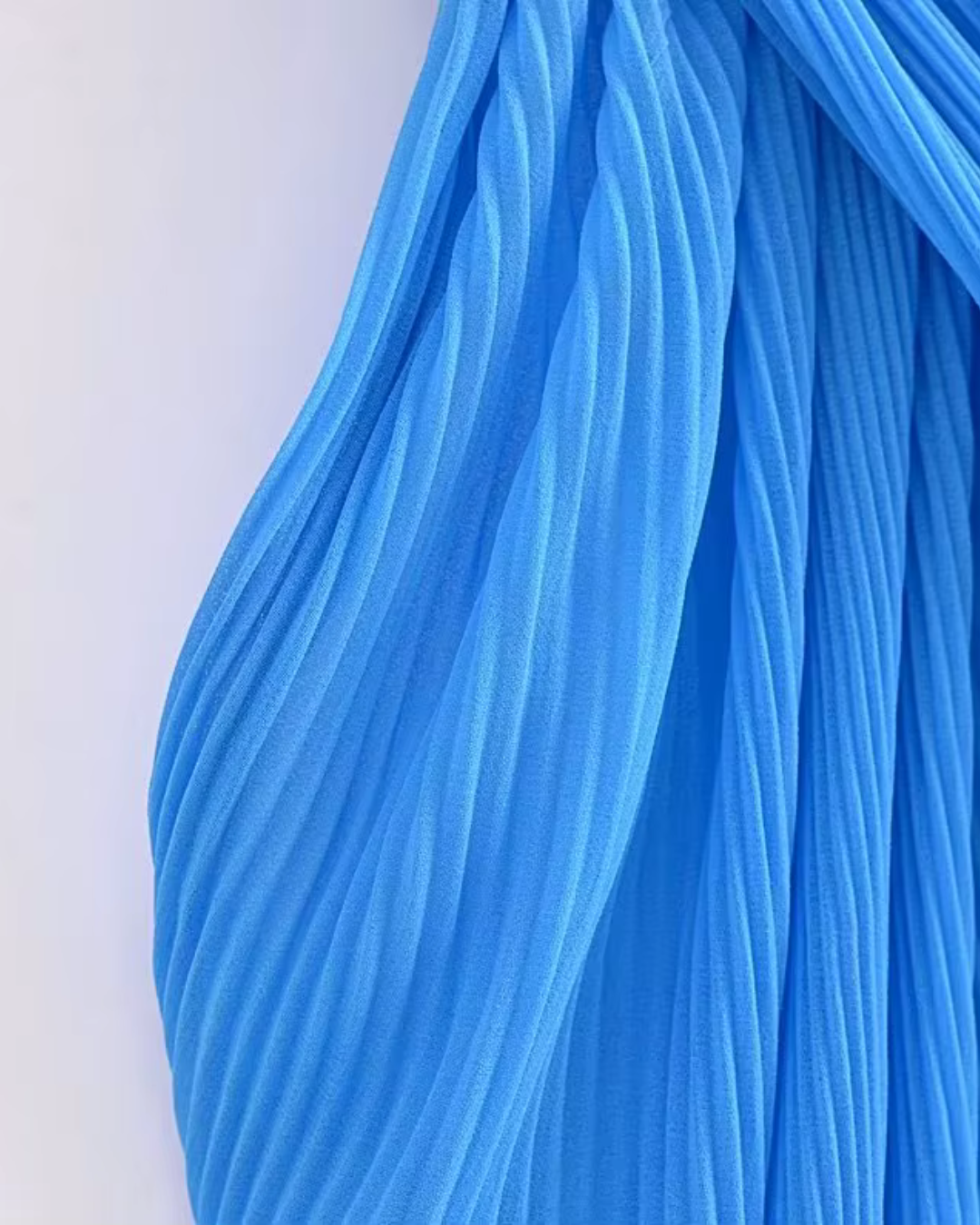 Geplooide Halter Jurk met Open Rug voor Dames