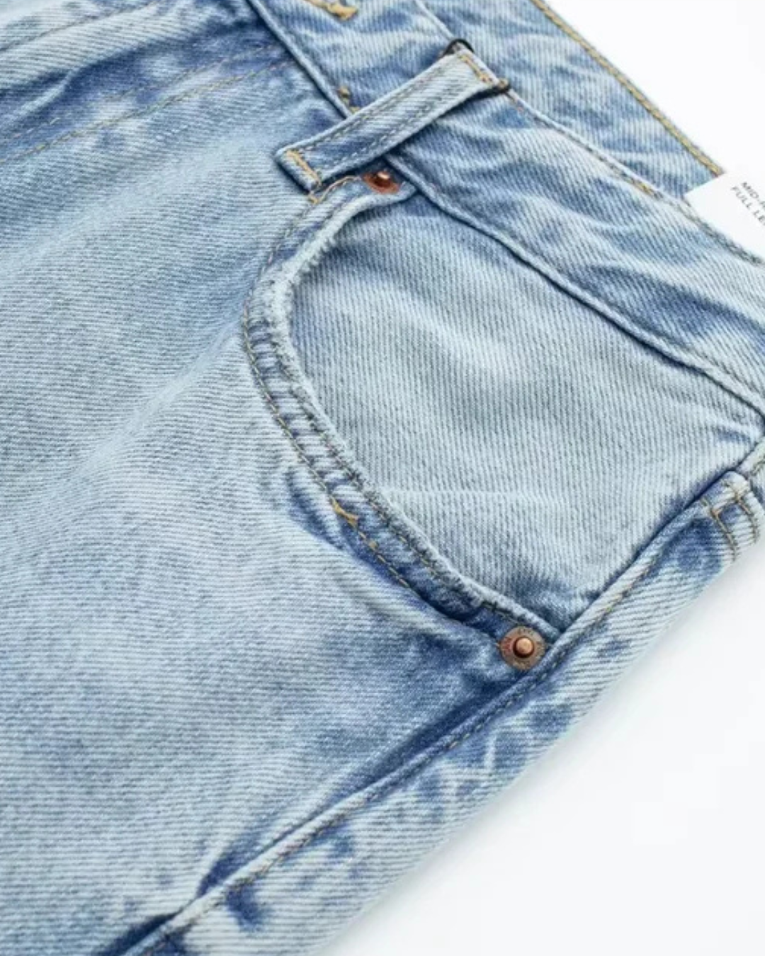 Licht Blauwe Spijkerbroek met Rechte Pasvorm voor Dames