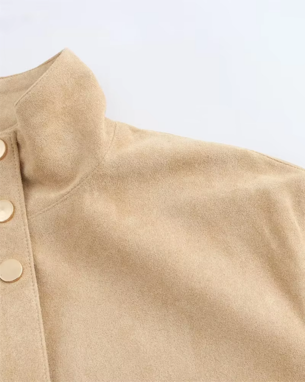 Damesjas met Hoge Kraag en Rits voor Dames