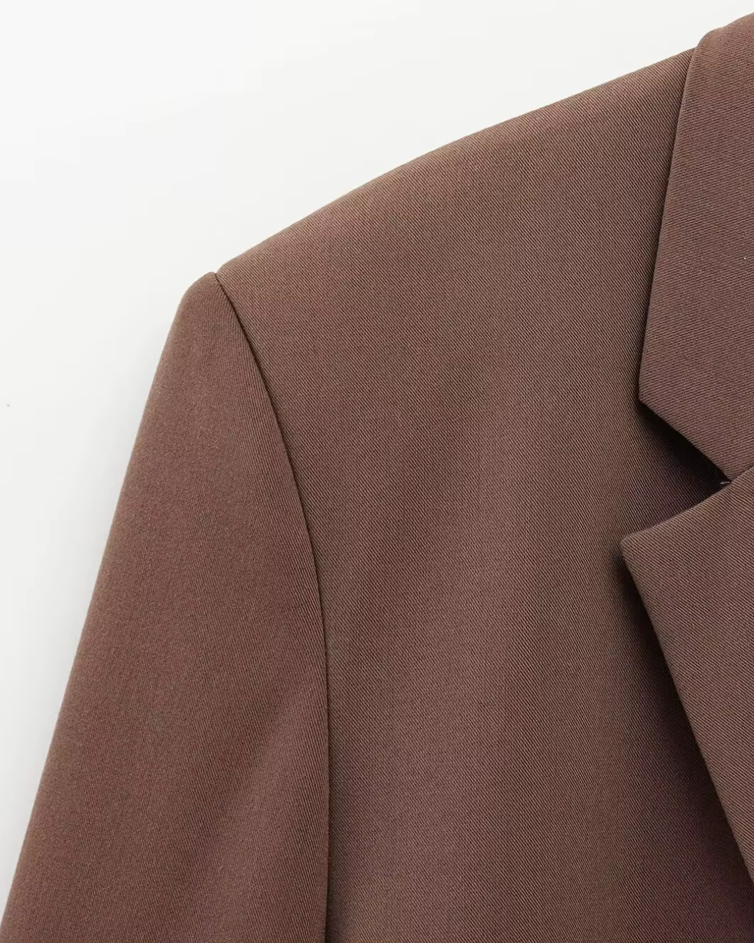 Oversized Bruine Blazer en Pantalon Set met Matching Riem Dames