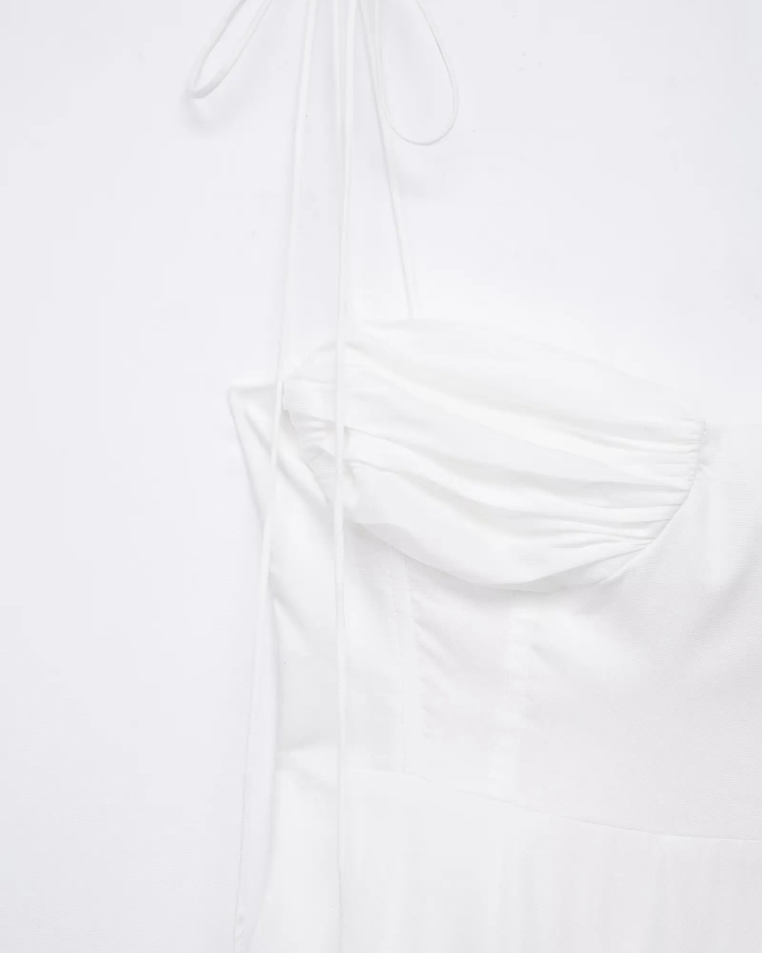 Witte Backless Strandjurk met Vetersluiting voor Dames