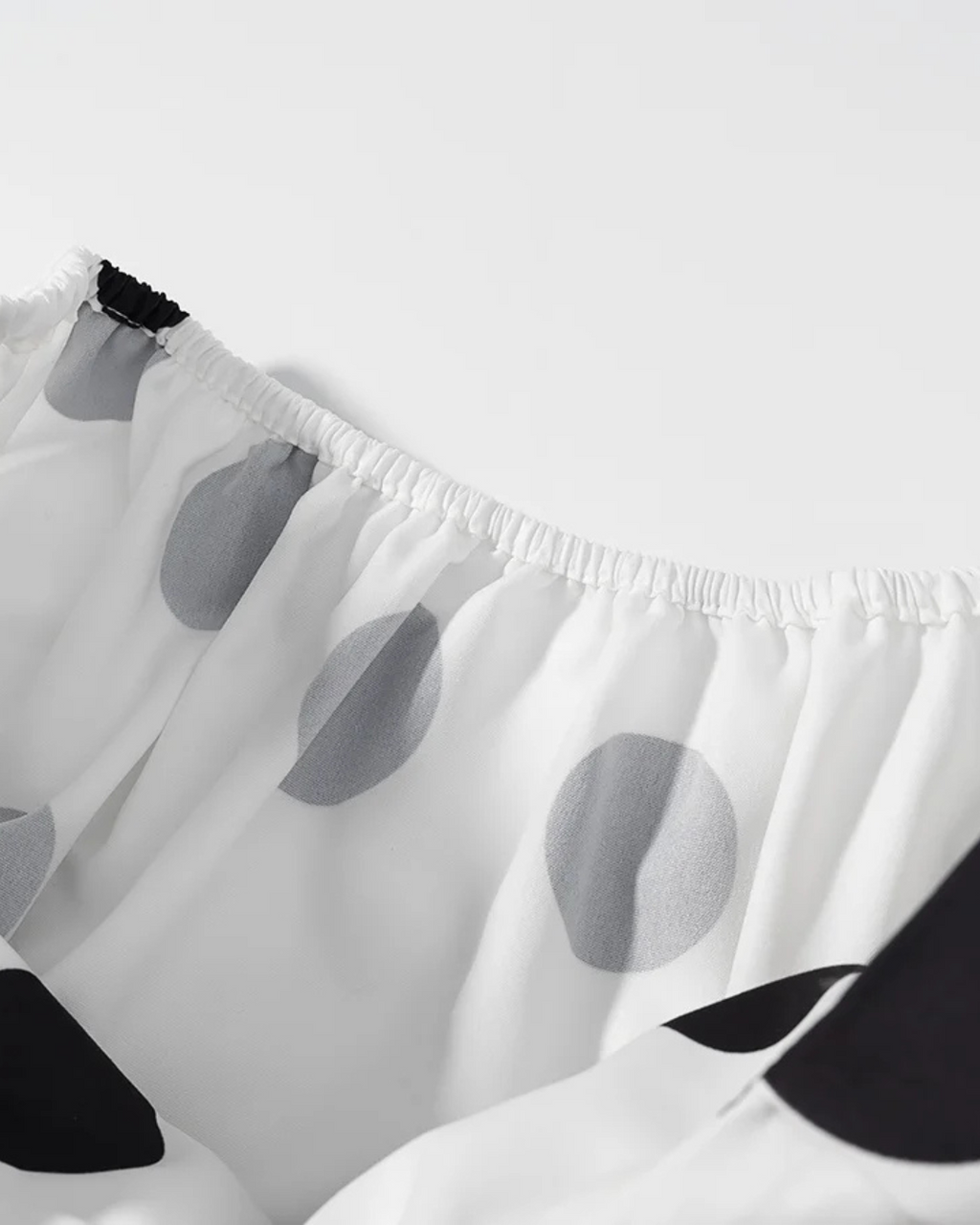 Tweedelige Set met Strapless Polkadot Top en Broek voor Dames