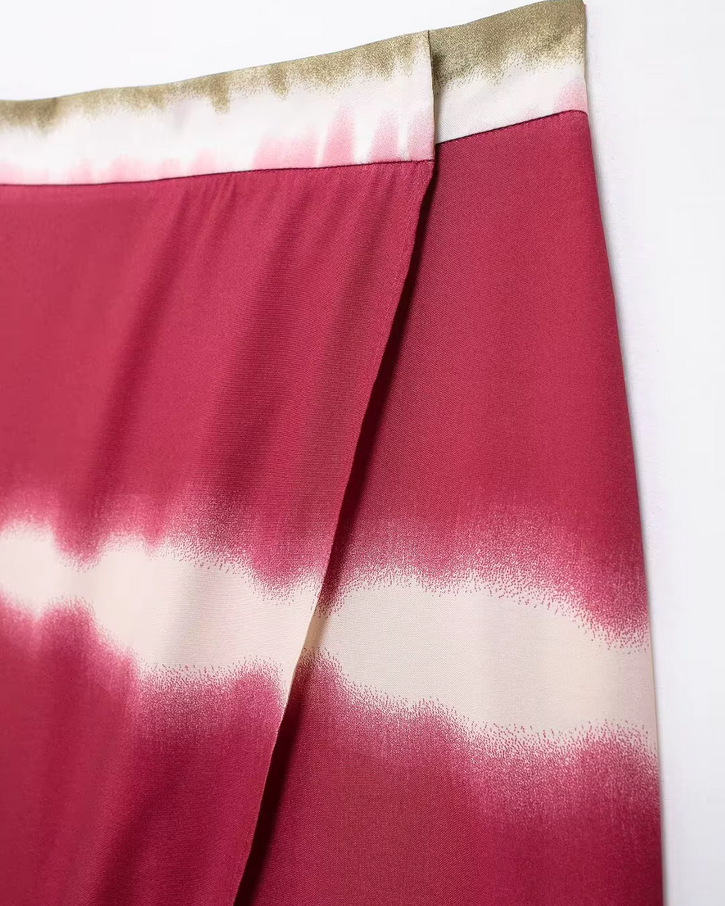 Chique Tie-Dye Wijde Pijpen Broek met Hoge Taille voor Dames