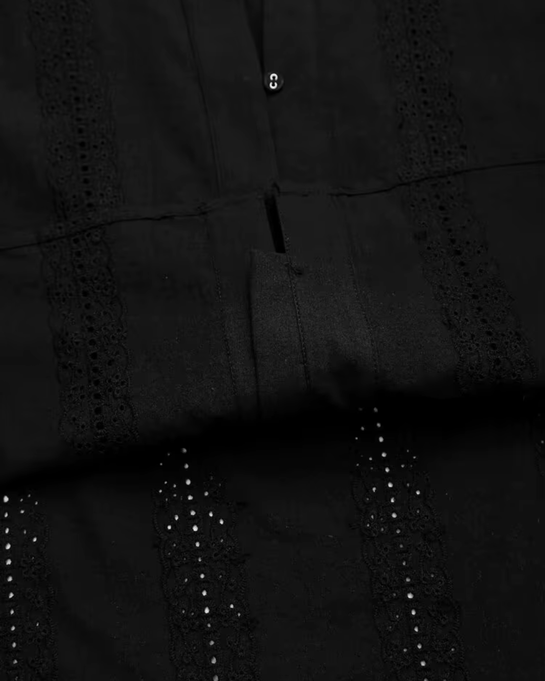 Borduurblouse met Lange Mouwen in Vintage Stijl voor Dames