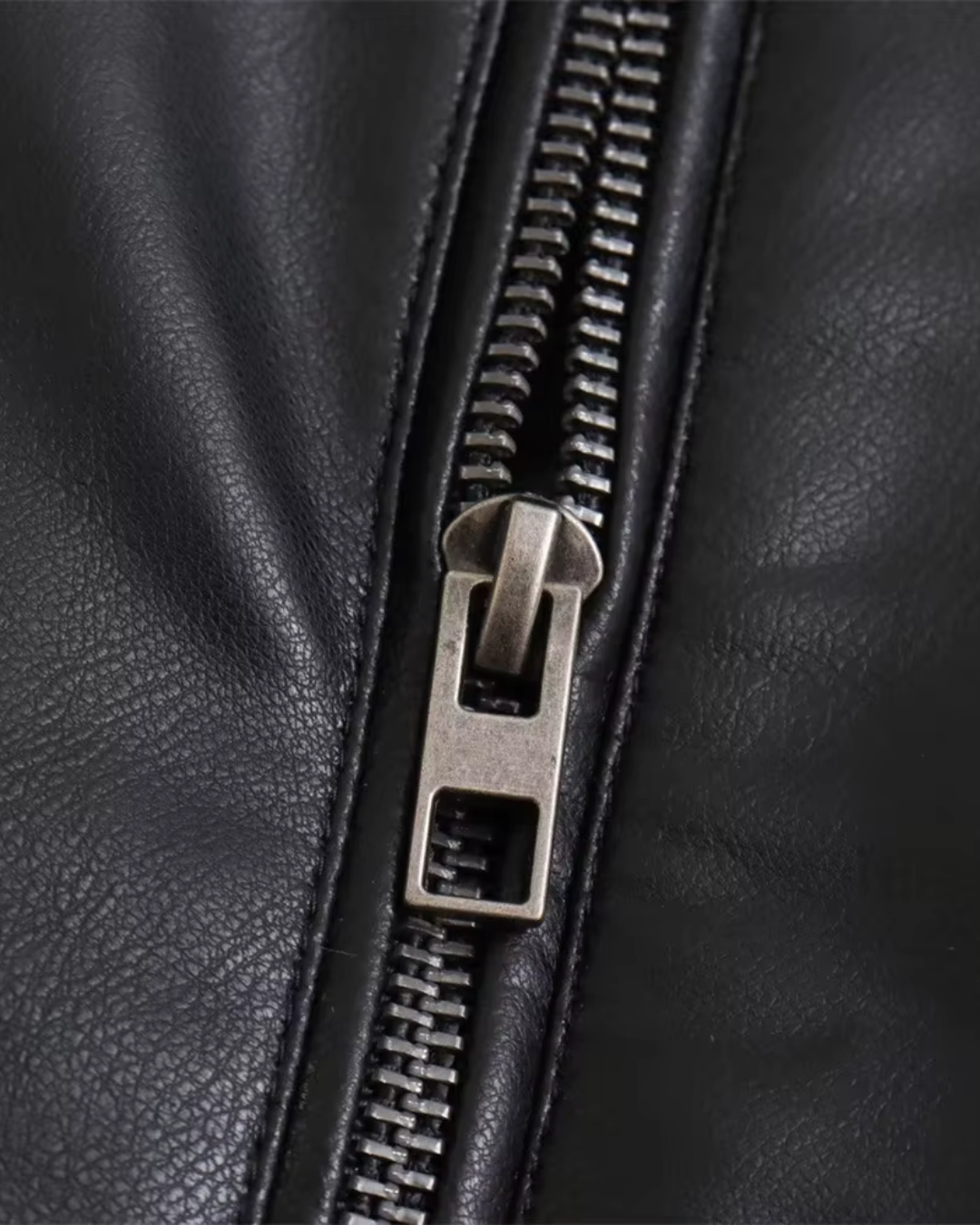 Korte Kunstleren Zwarte Motorjas Voor Dames