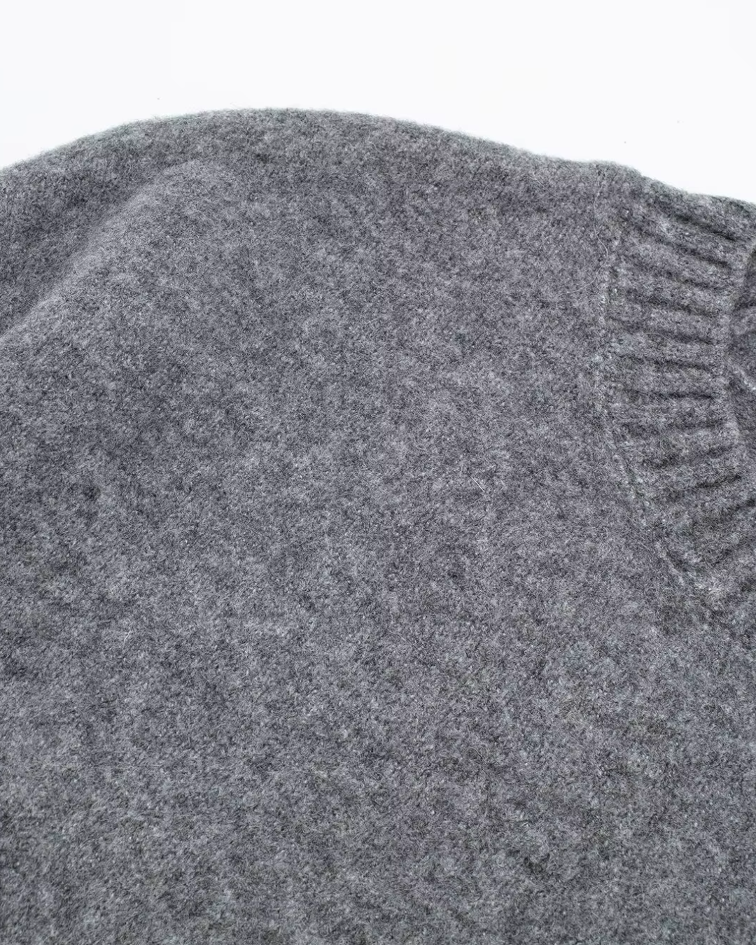 Oversized Gebreide Trui Dames – Grijze O-hals Jumper met Lange Mouw