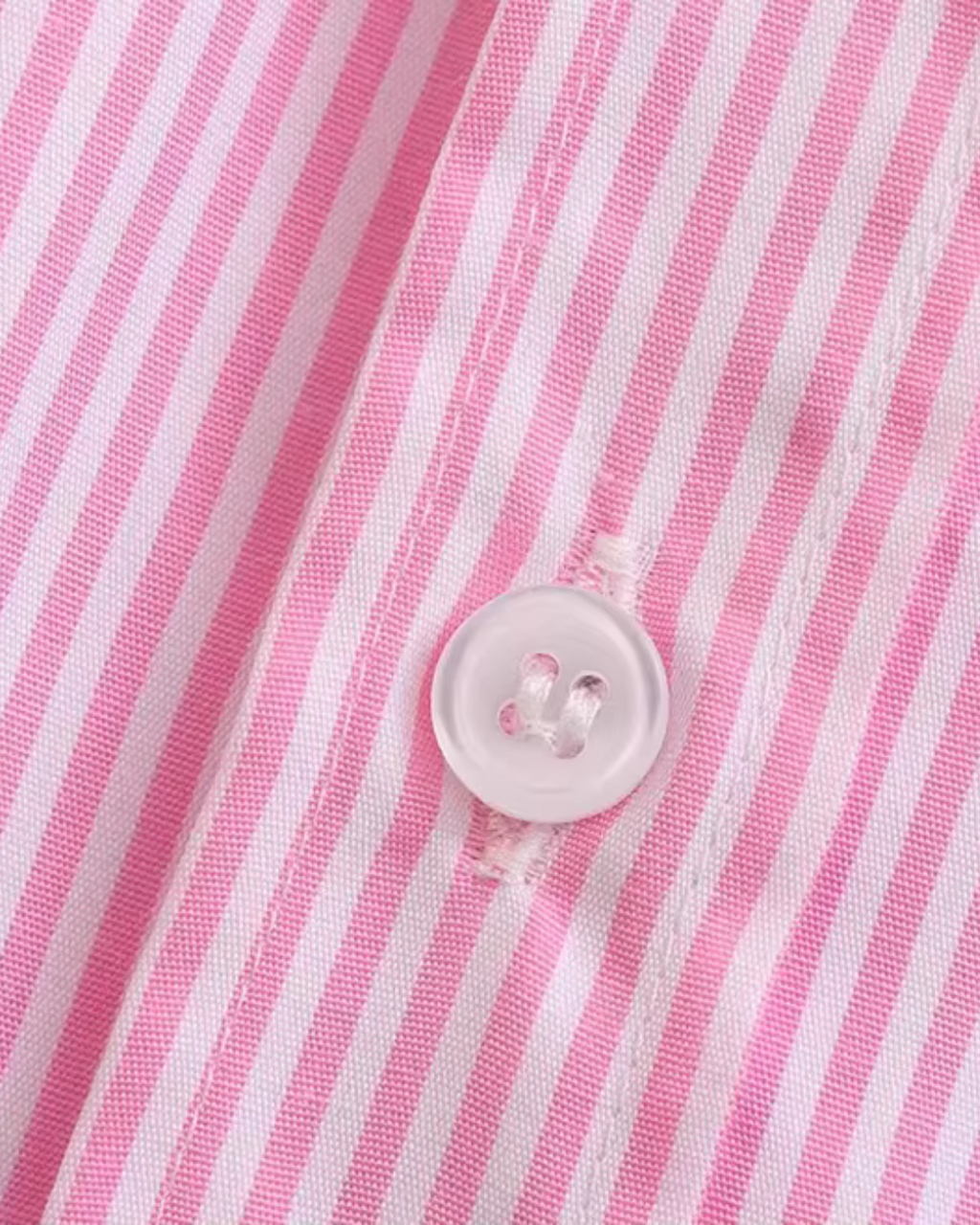 Roze Gestreepte Oversized Blouse met Zak voor Dames