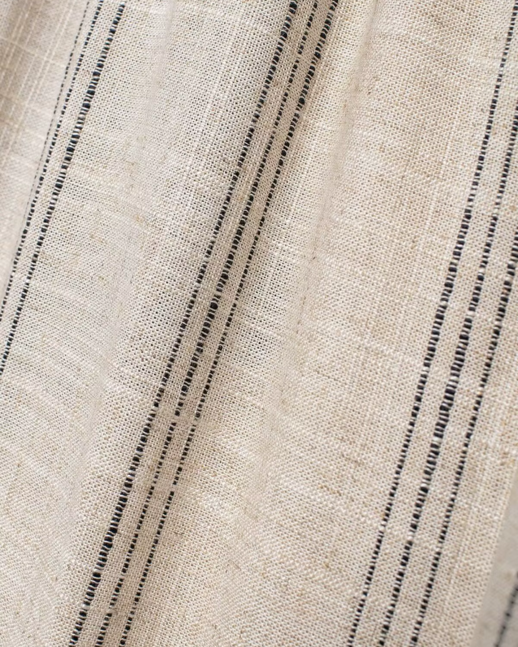 Linnen Beige Luchtige Comfortabele Gestreepte Broek voor Dames