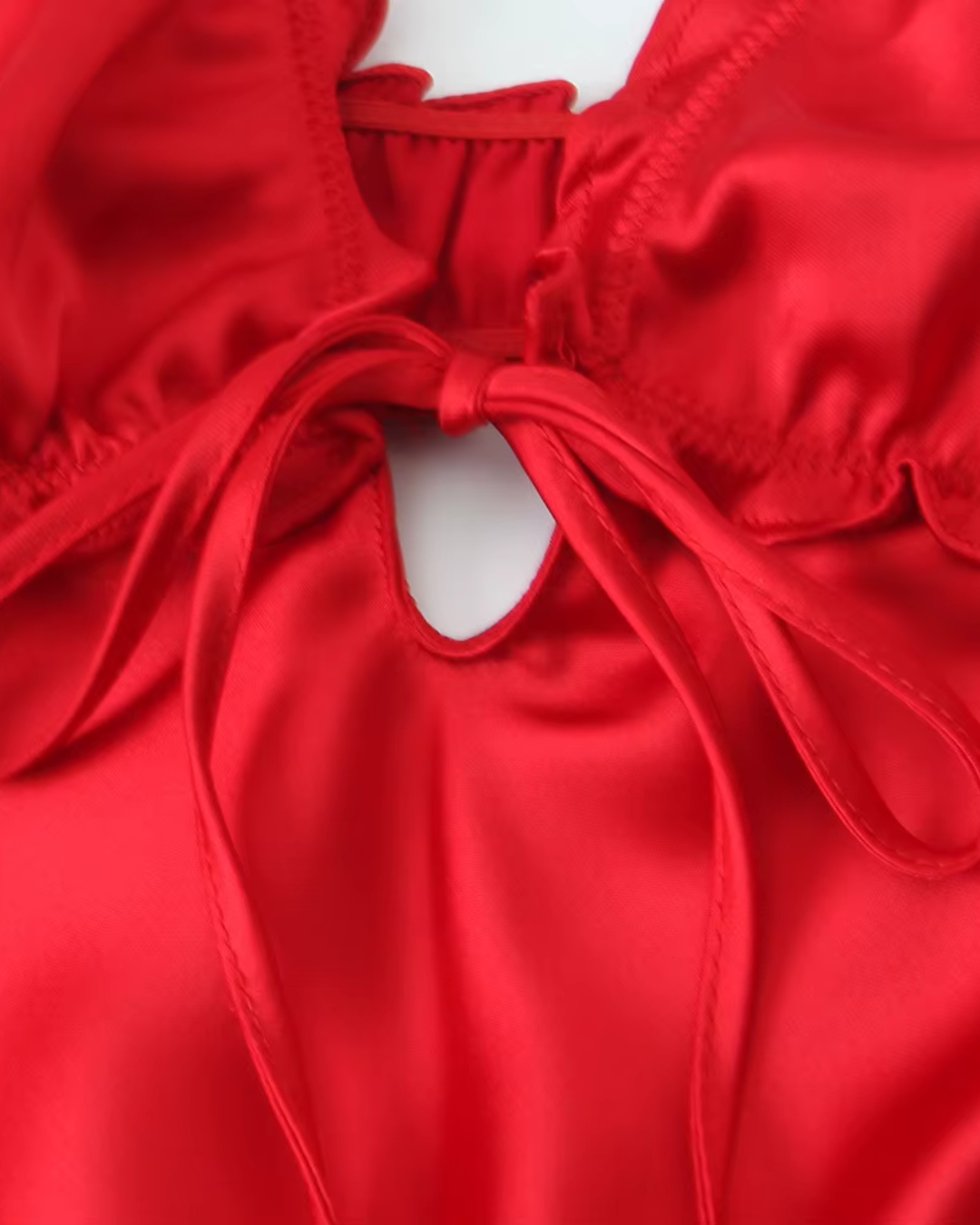 Gestapelde Satijnen Slipdress met Verfraaiing voor Dames