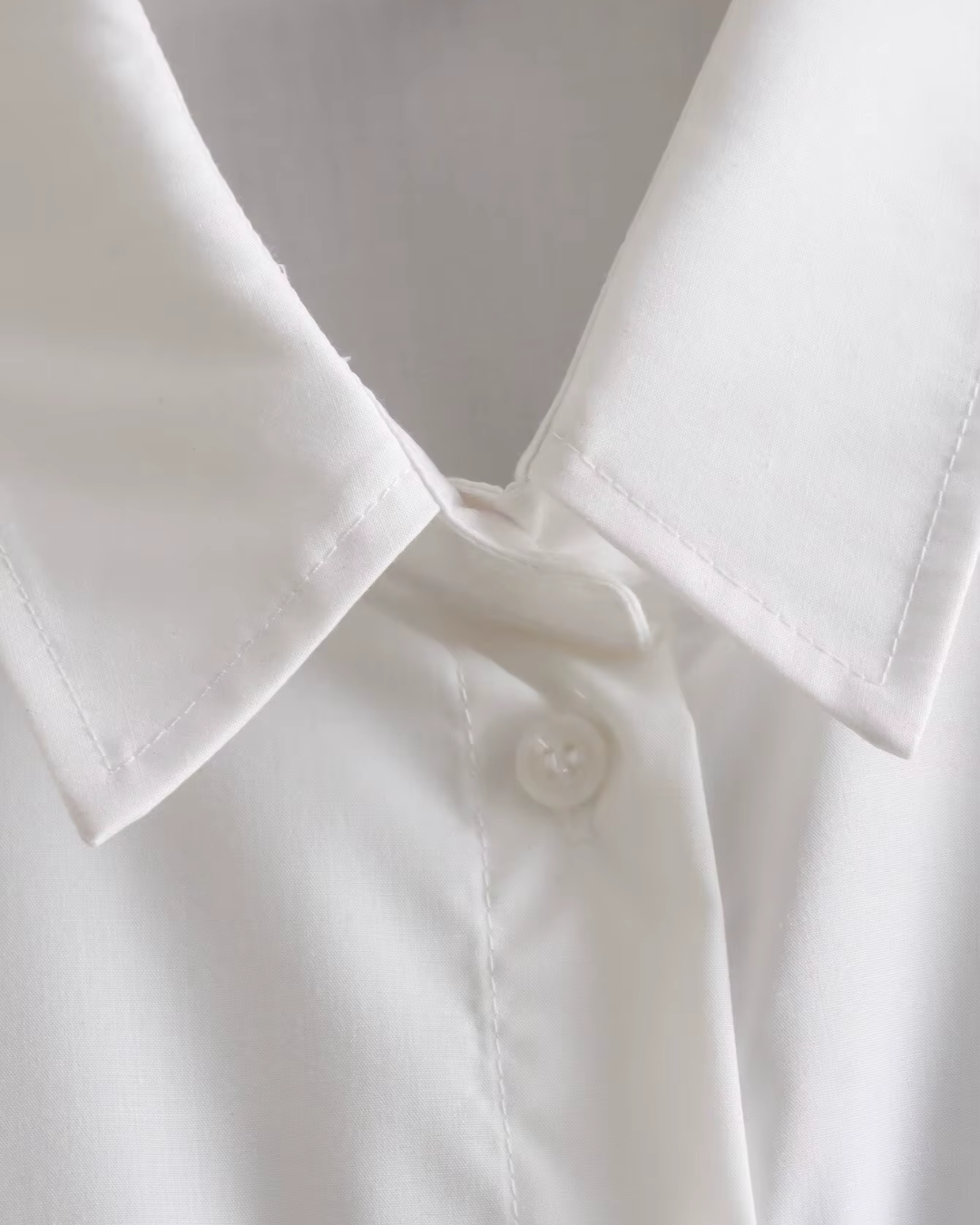 Cropped Blouse met Lange Mouwen en Zakken voor Dames