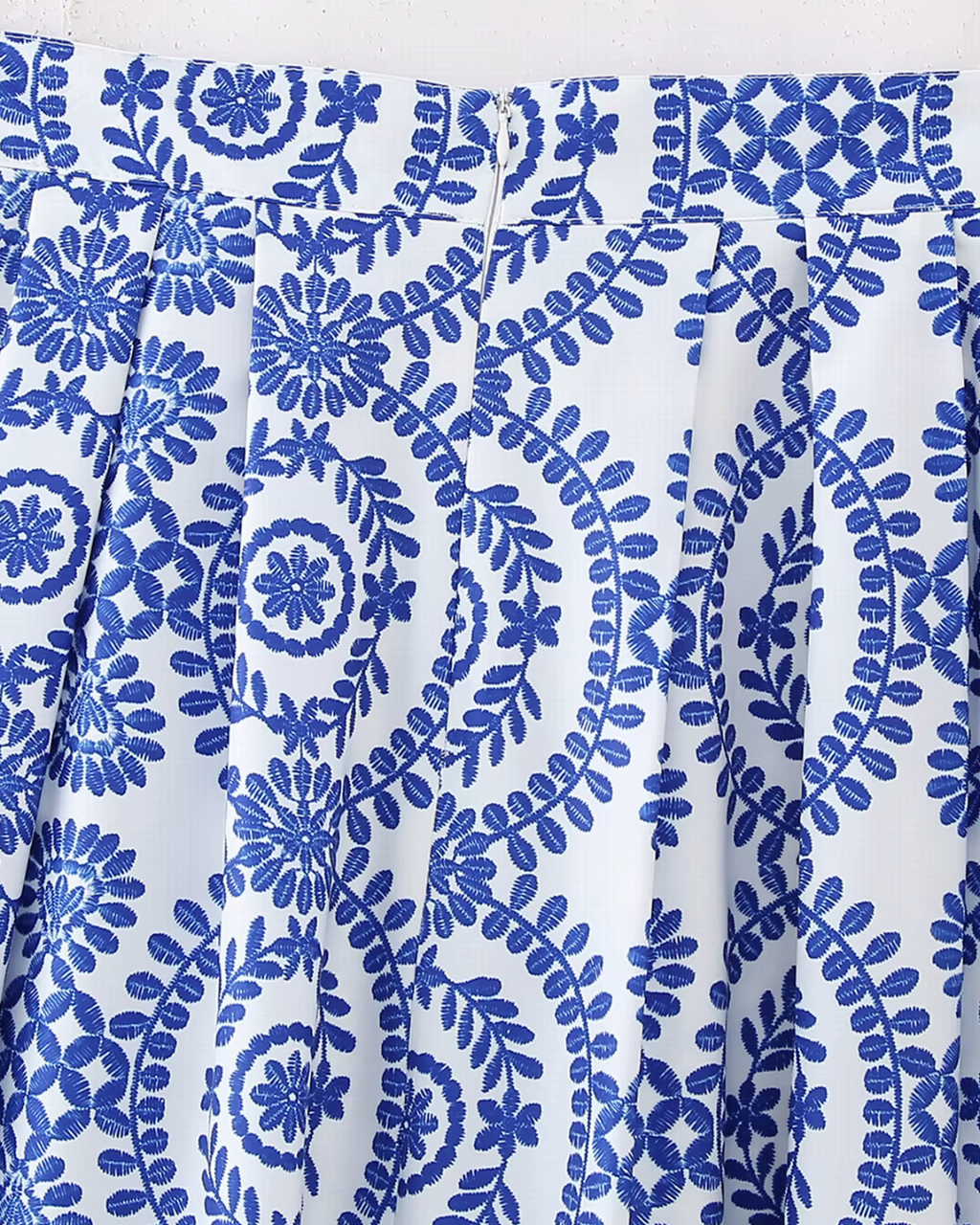 Lange Geplooide Casual Rok met Print voor Dames