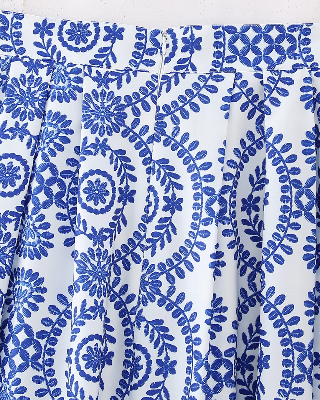 Lange Geplooide Casual Rok met Print voor Dames