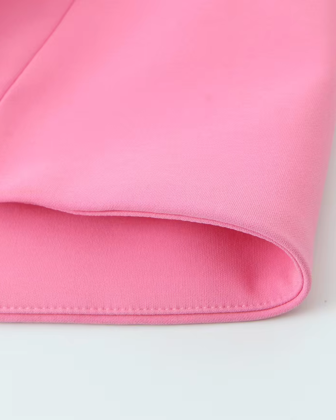 Zoete Effen Roze Geplooide Mouwloze Mini Jurk voor Dames